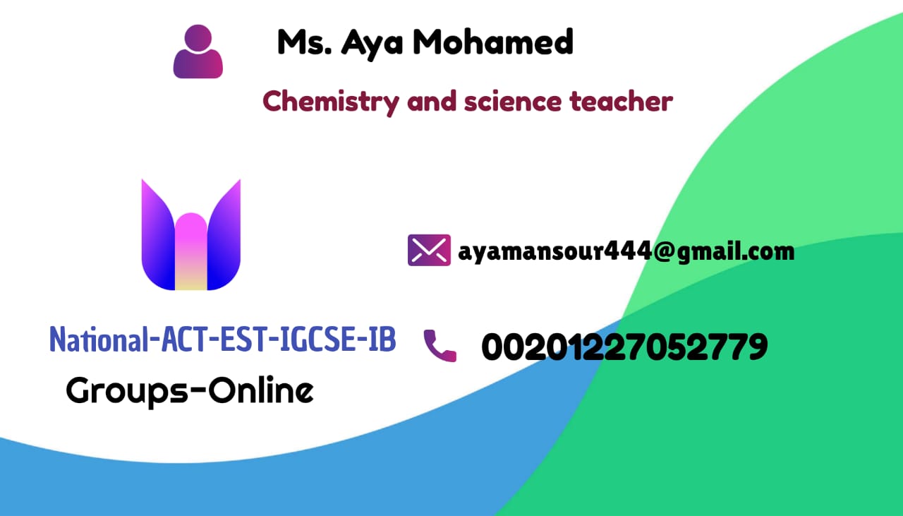 ميس آيه Chemistry and science teacher