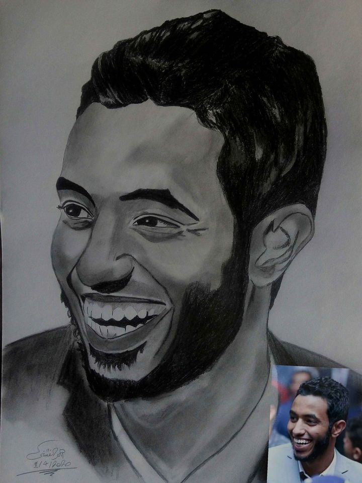 احمد بدوي رسام بالفحم و الرصاص